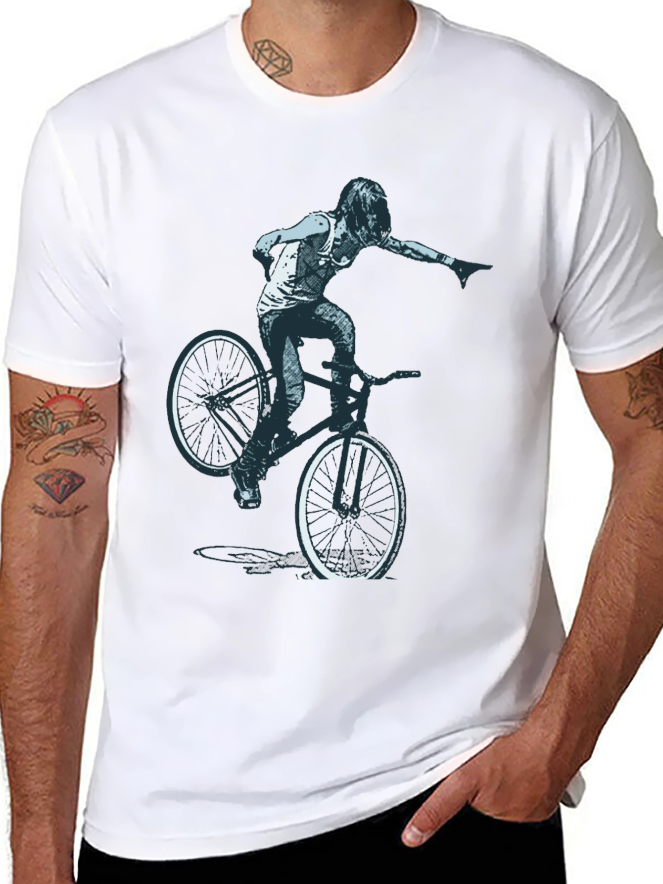 BMX Rider Graphic Tee - Cool Design!