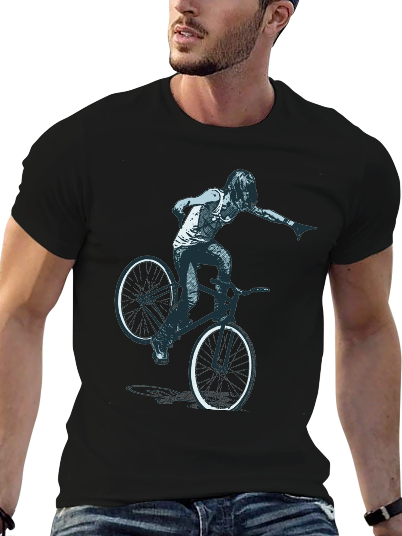BMX Rider Graphic Tee - Cool Design!