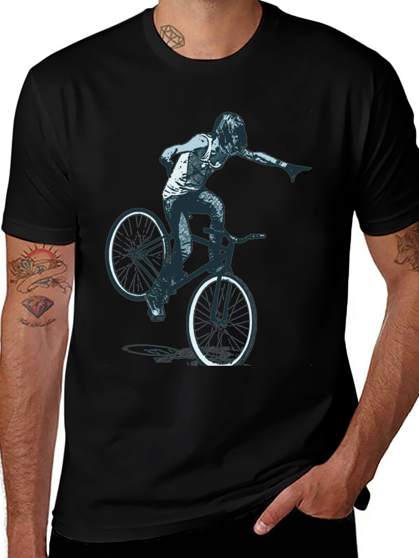 BMX Rider Graphic Tee - Cool Design!