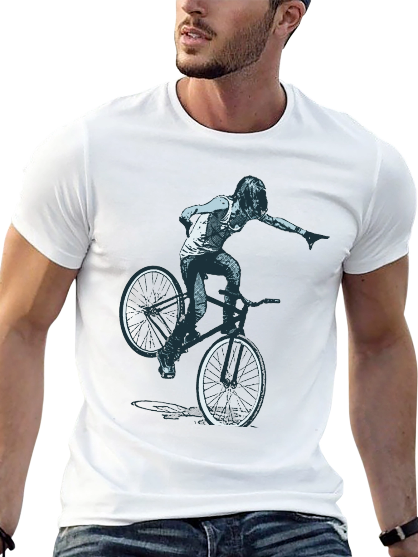BMX Rider Graphic Tee - Cool Design!