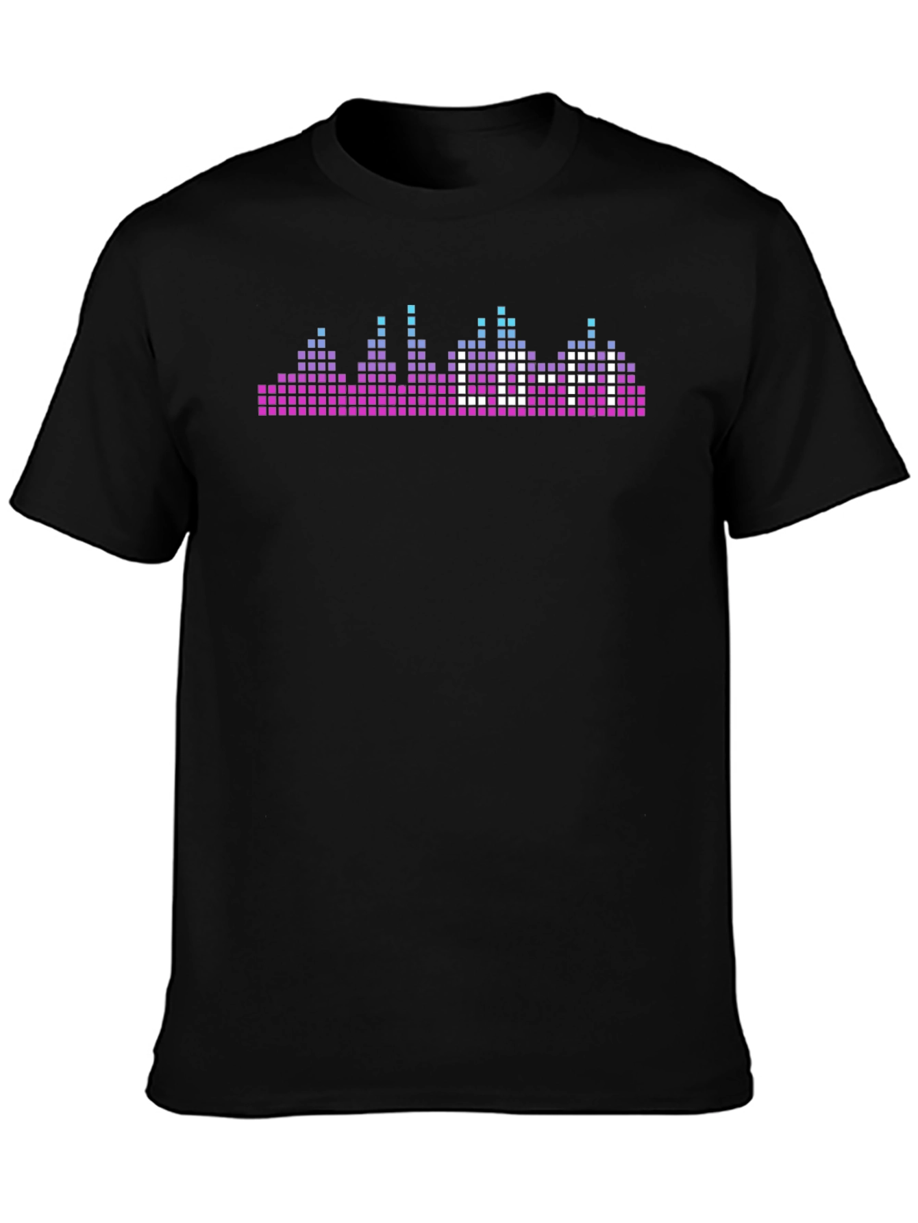 Pixel Skyline Graphic Tee - Black