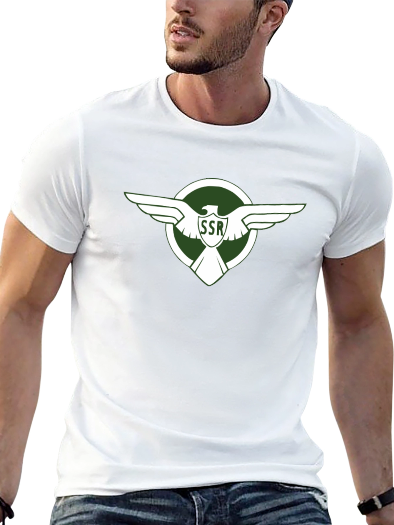 Retro SSR Eagle Emblem Black T-Shirt