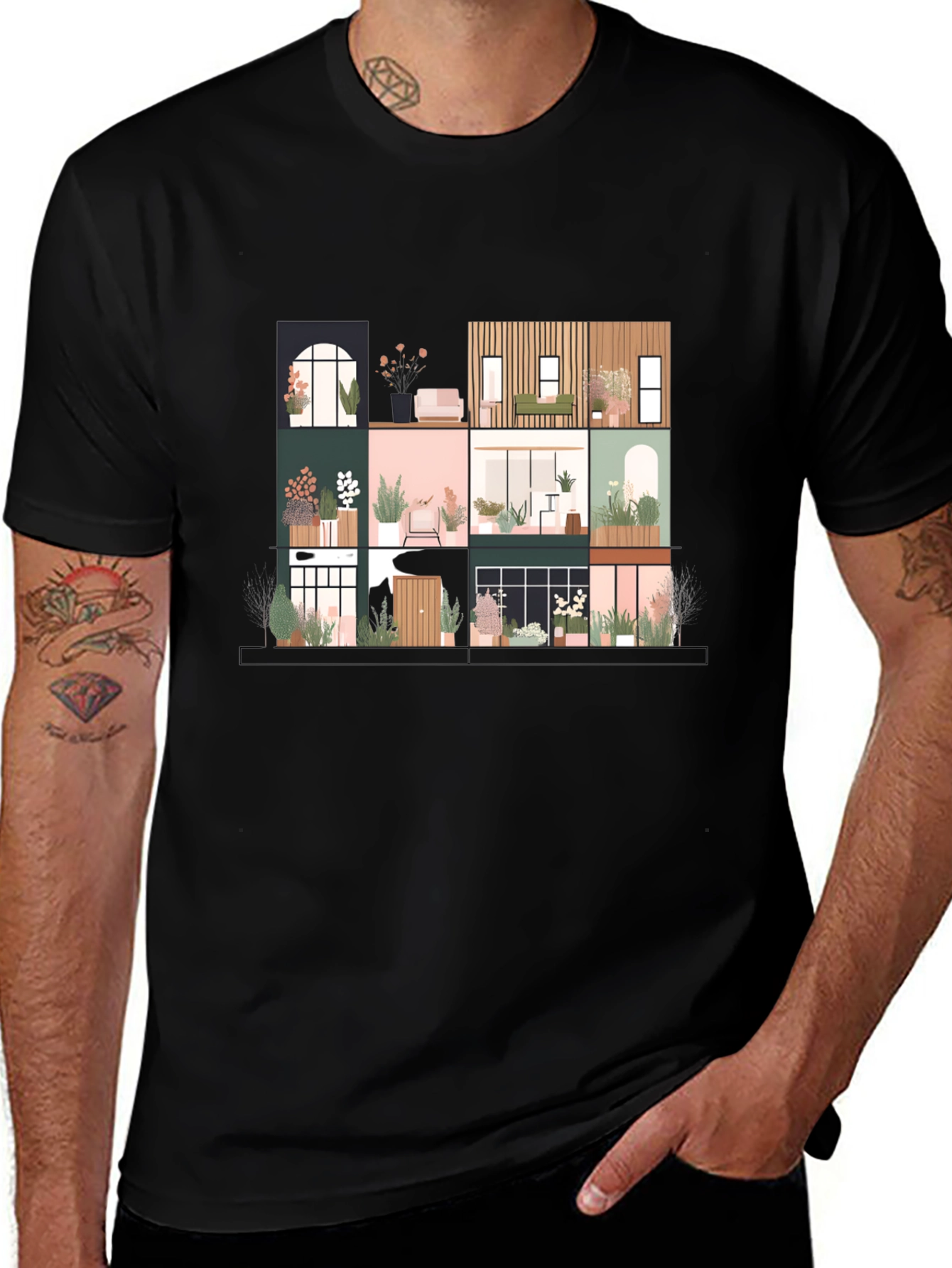 Urban Living T-Shirt - Stylish City Home Design