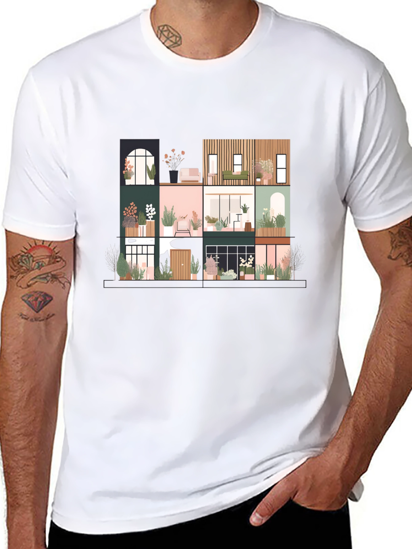 Urban Living T-Shirt - Stylish City Home Design