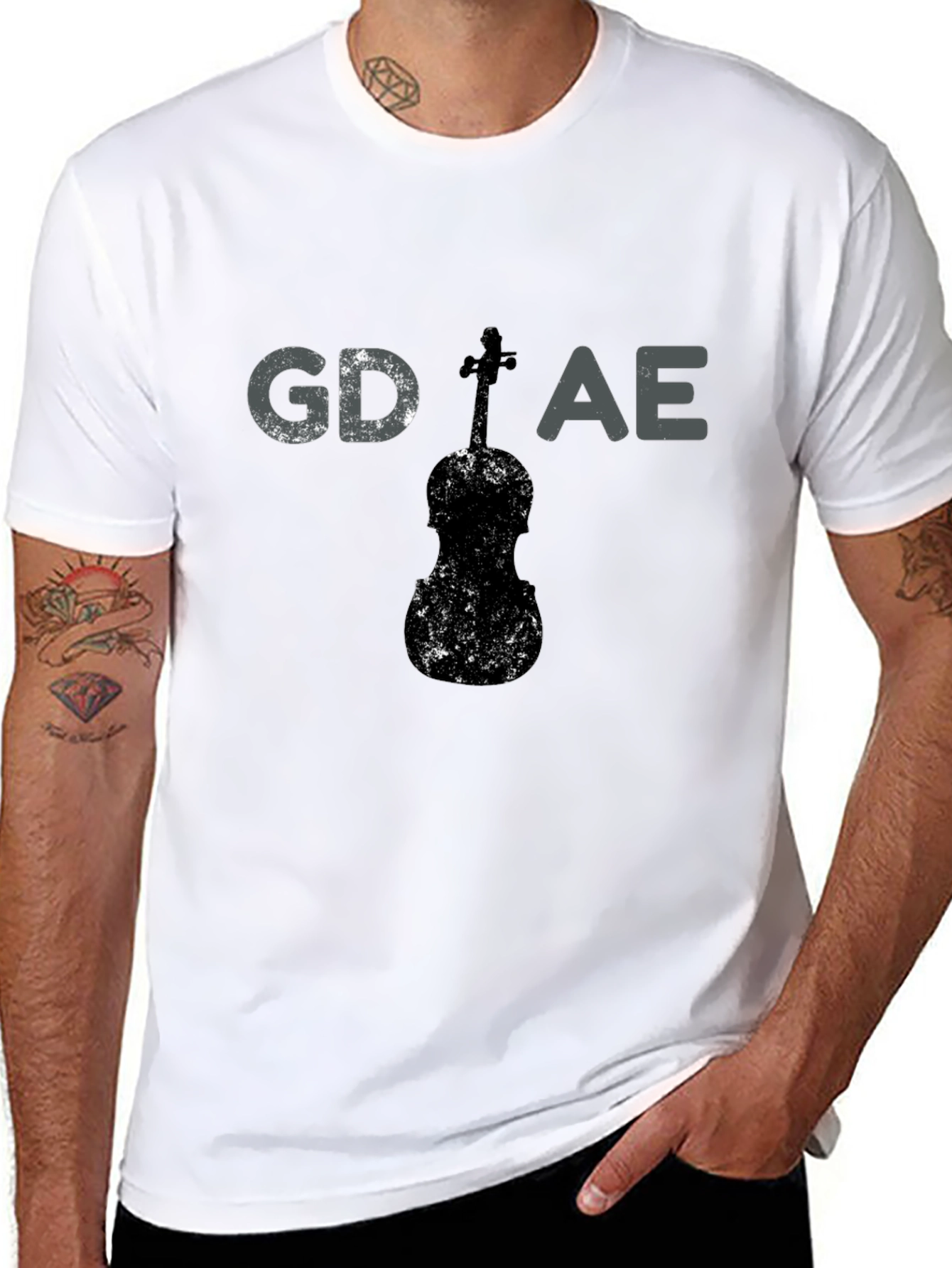 GD AE Violin T-Shirt - Music Lover Tee