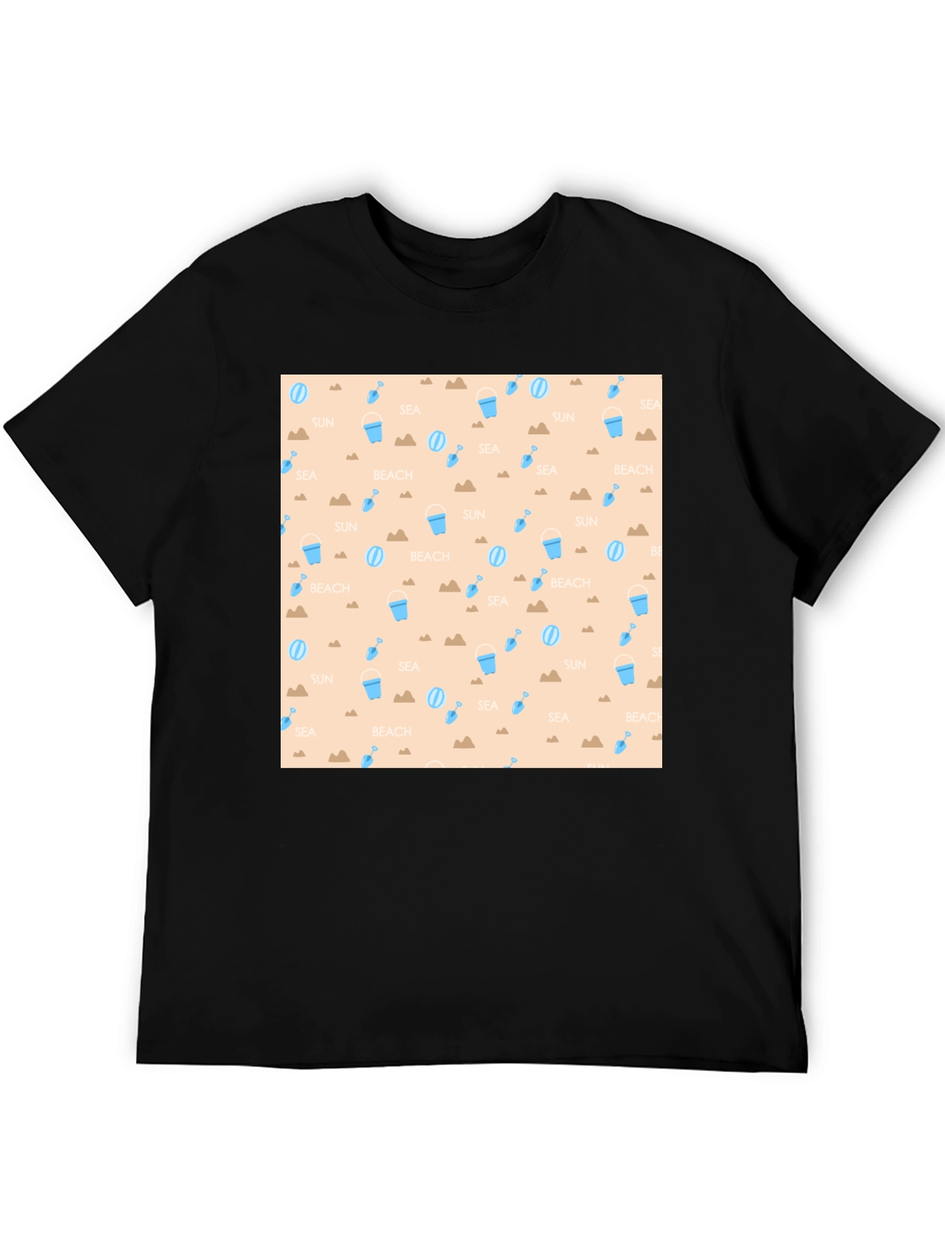 Beach Pattern T-Shirt - Summer Fun