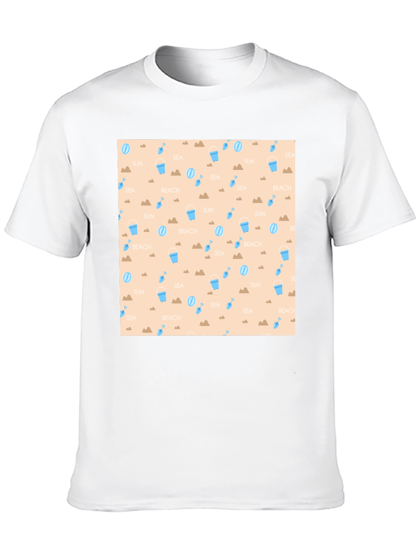 Beach Pattern T-Shirt - Summer Fun