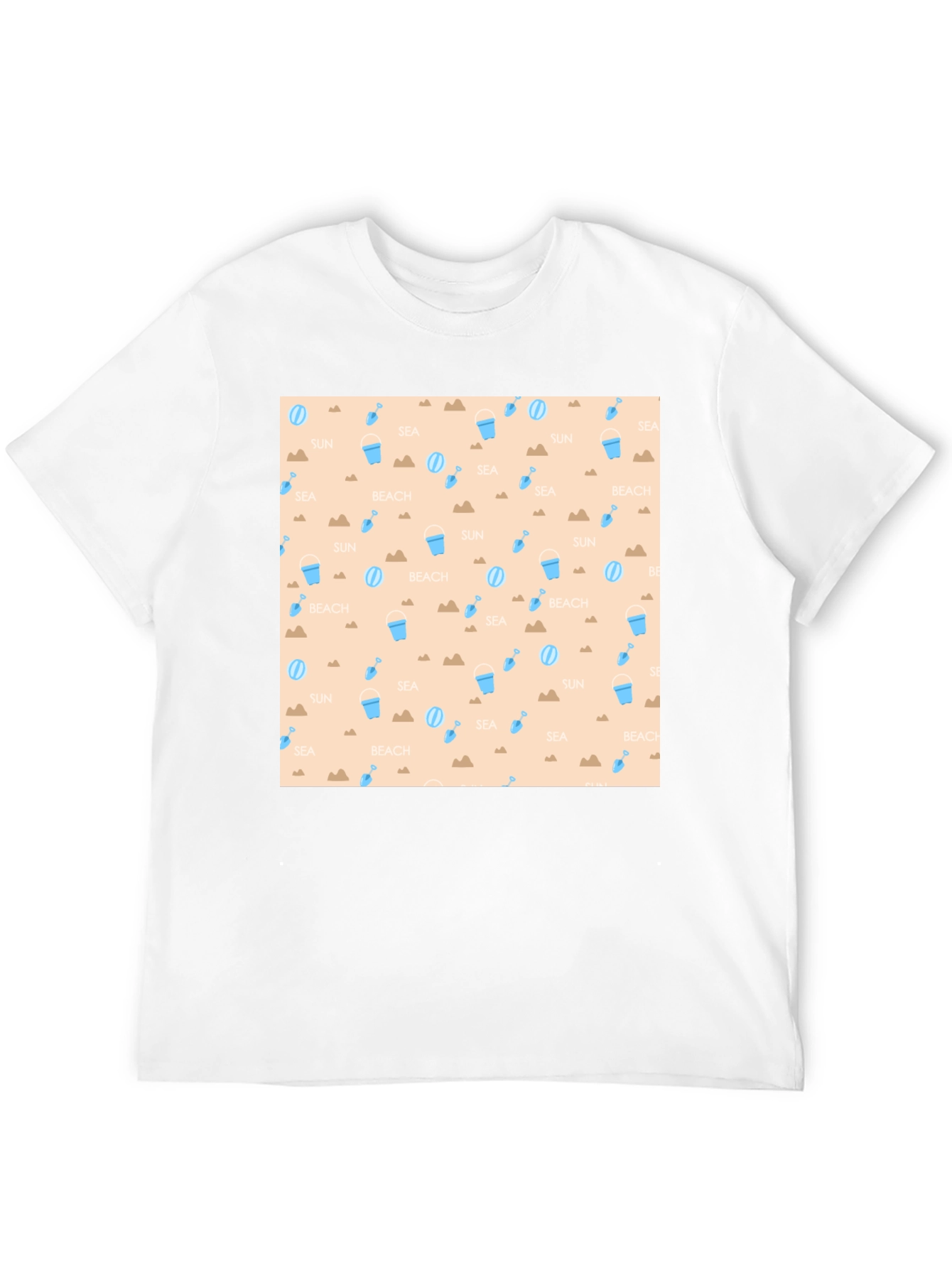 Beach Pattern T-Shirt - Summer Fun