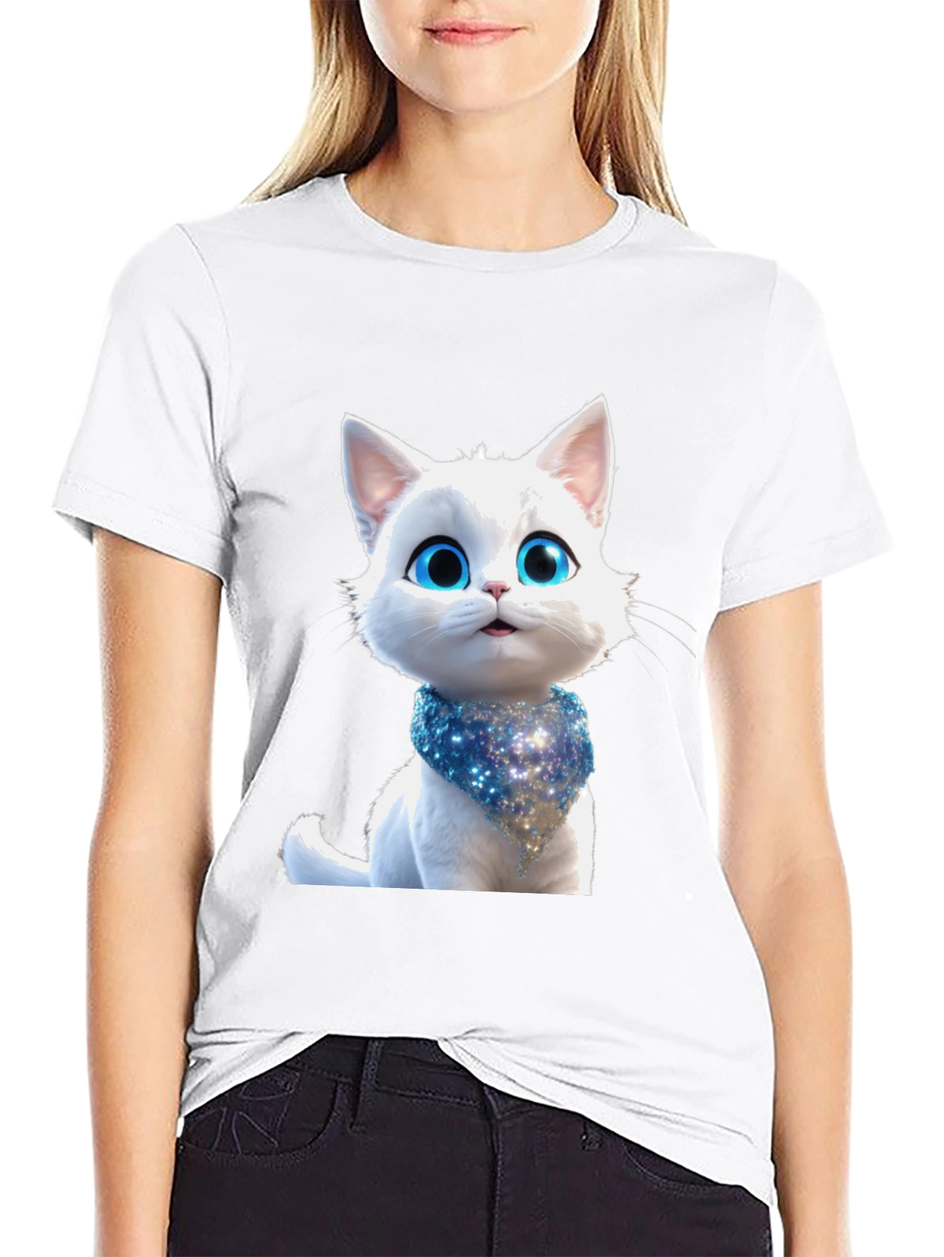 Cute Cat Graphic T-Shirt
