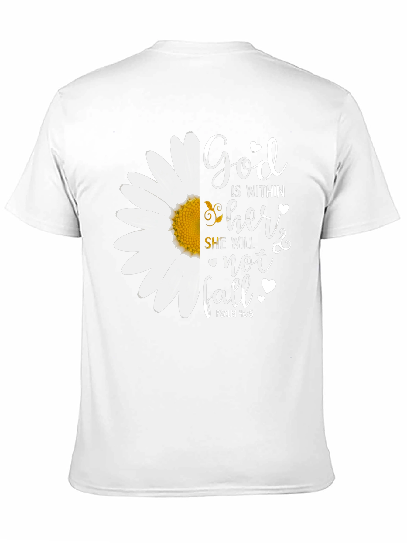 God is Within Her Christian Daisy Graphic Tee