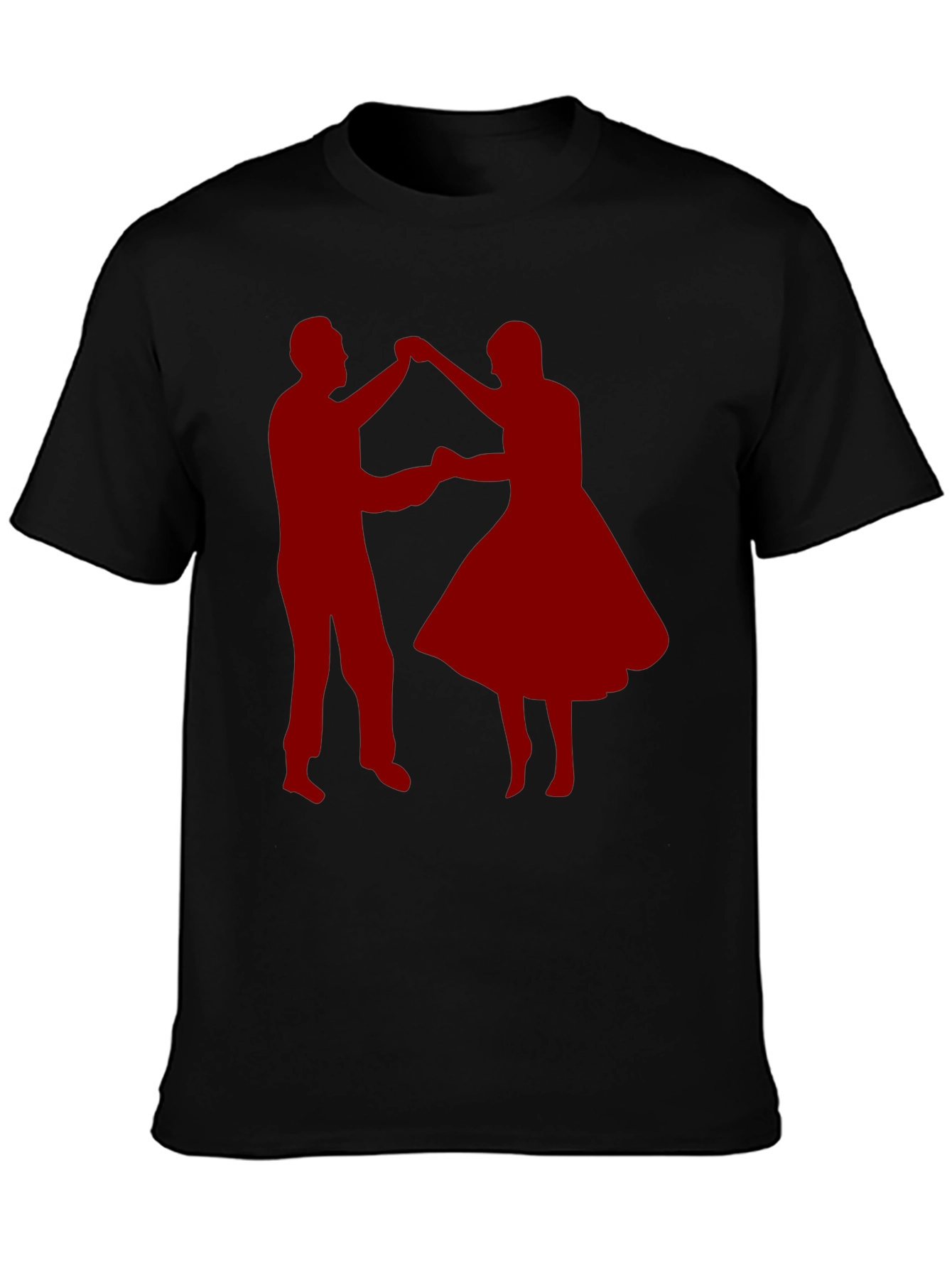 Dancing Couple Graphic Tee - Retro Style Shirt
