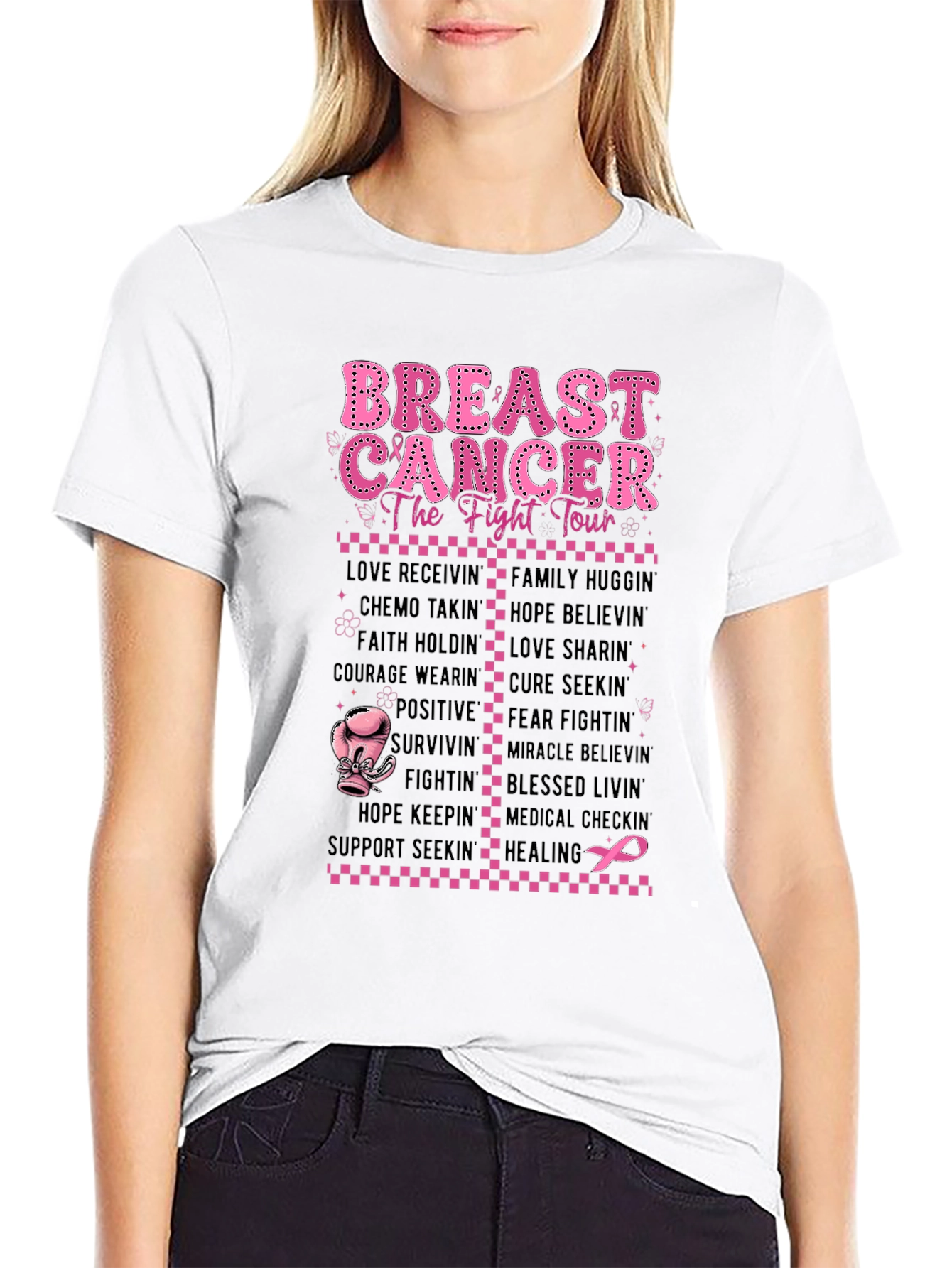 Breast Cancer Fight Tour T-Shirt