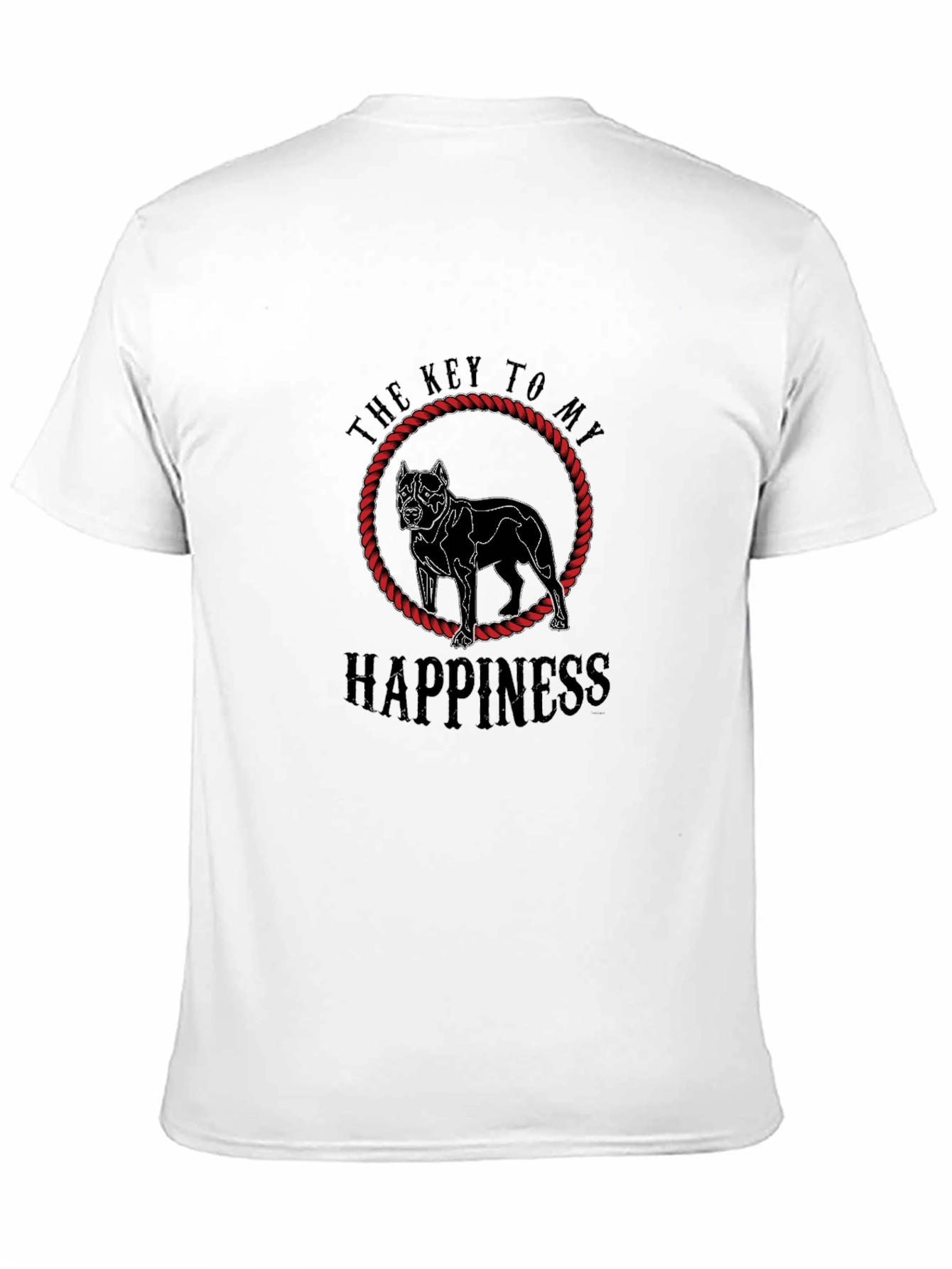 Dog Lovers Happiness Graphic Tee - Black
