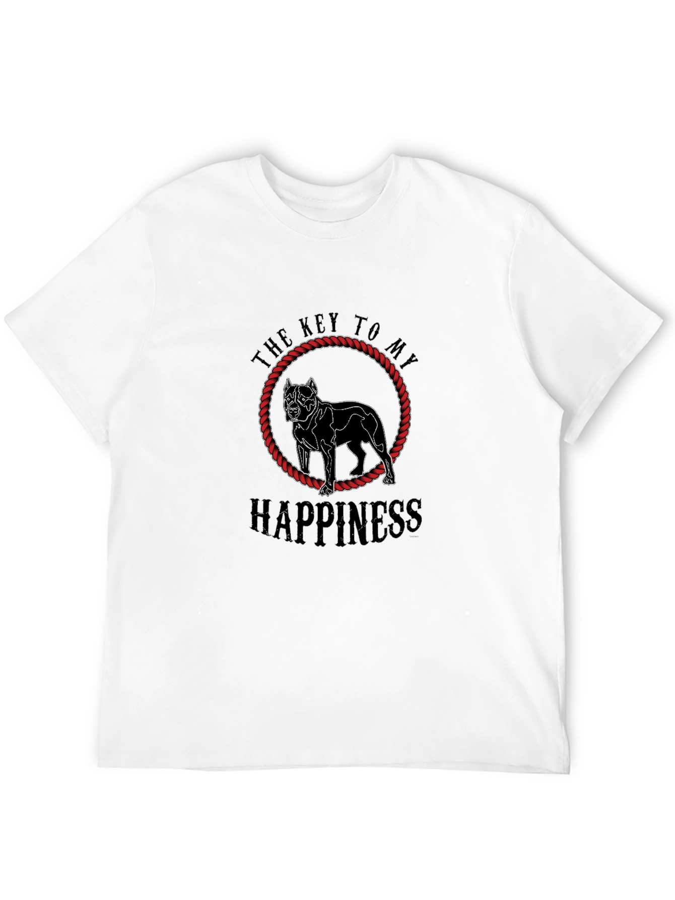 Dog Lovers Happiness Graphic Tee - Black