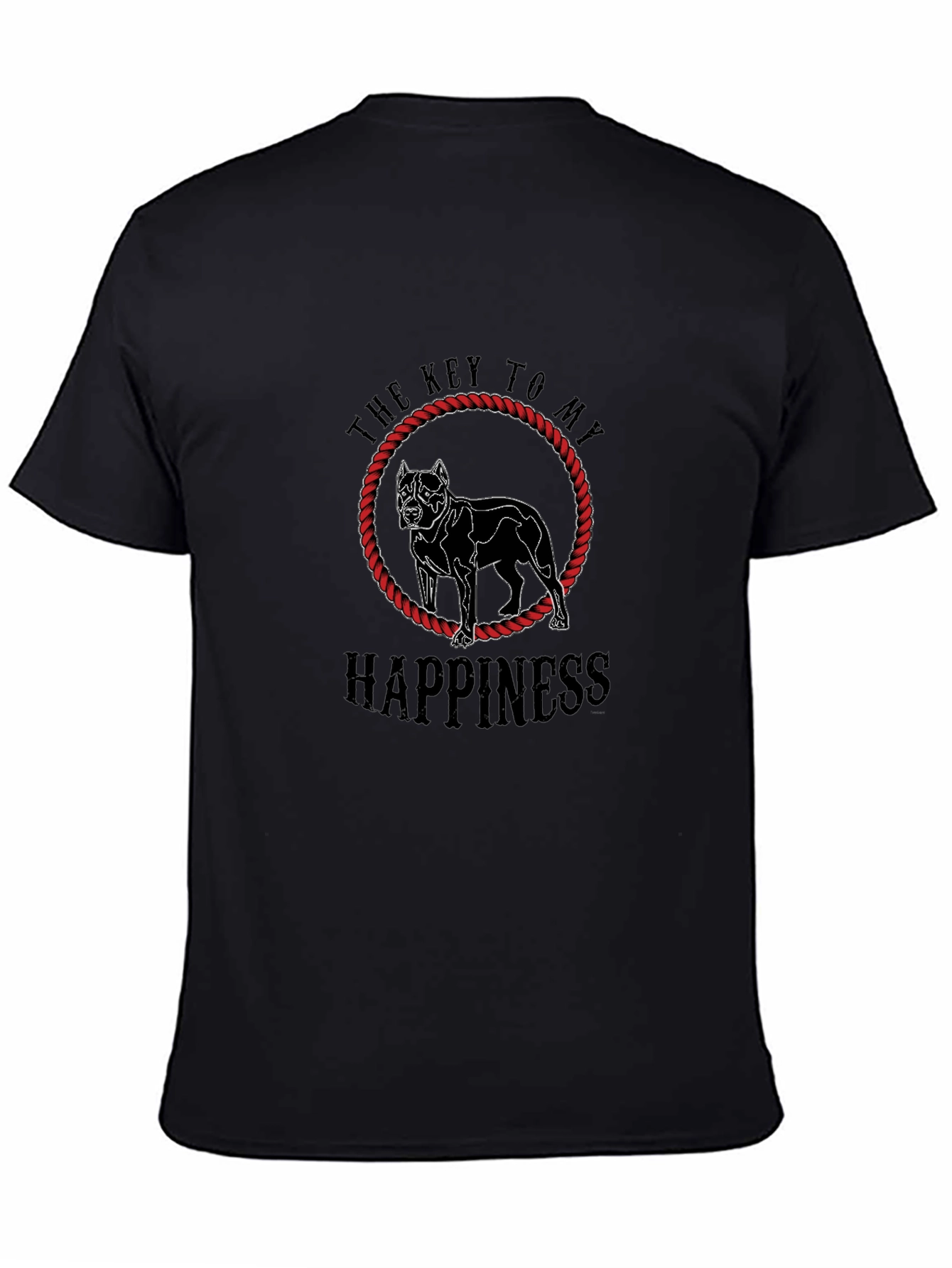 Dog Lovers Happiness Graphic Tee - Black