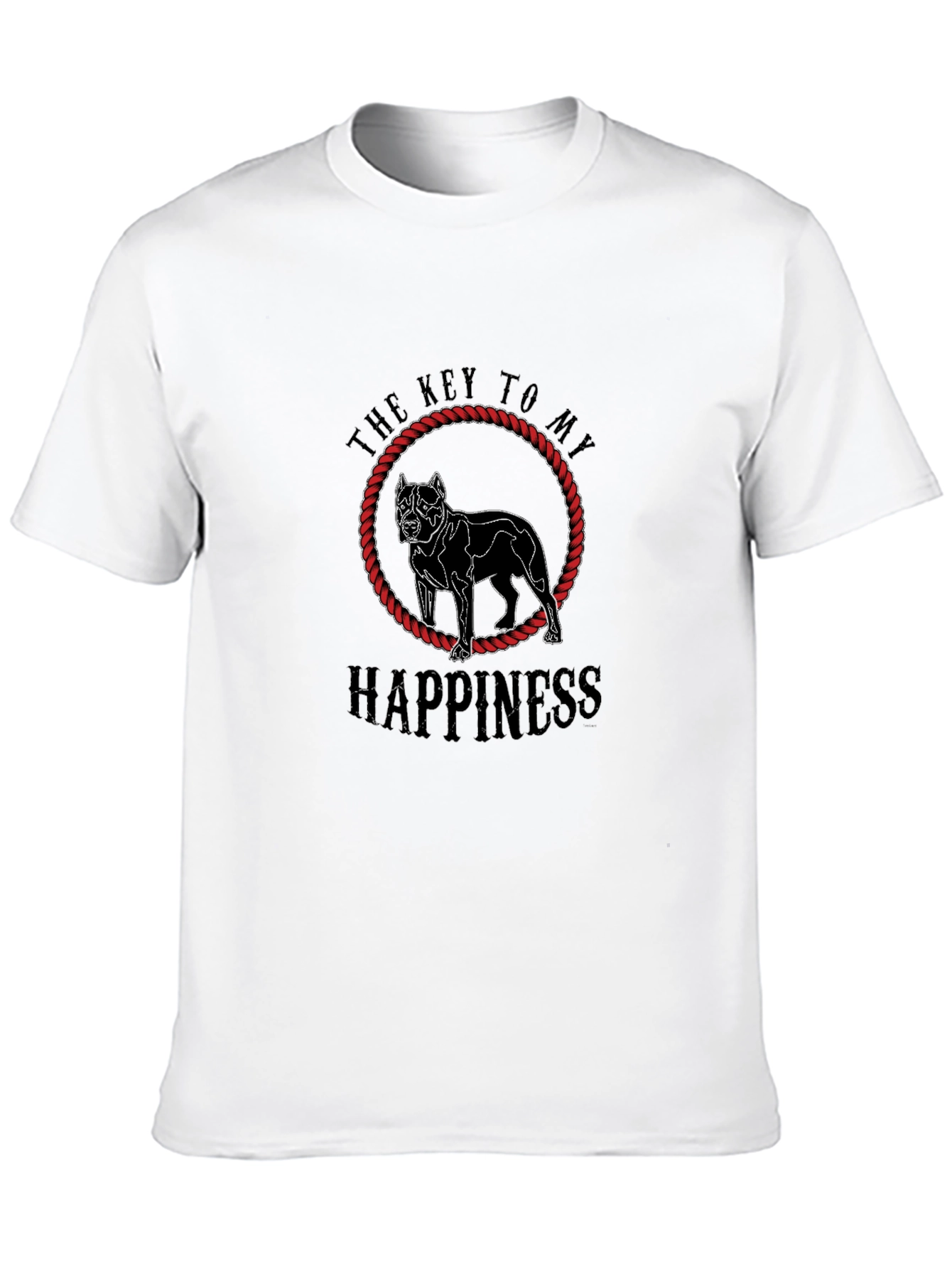 Dog Lovers Happiness Graphic Tee - Black