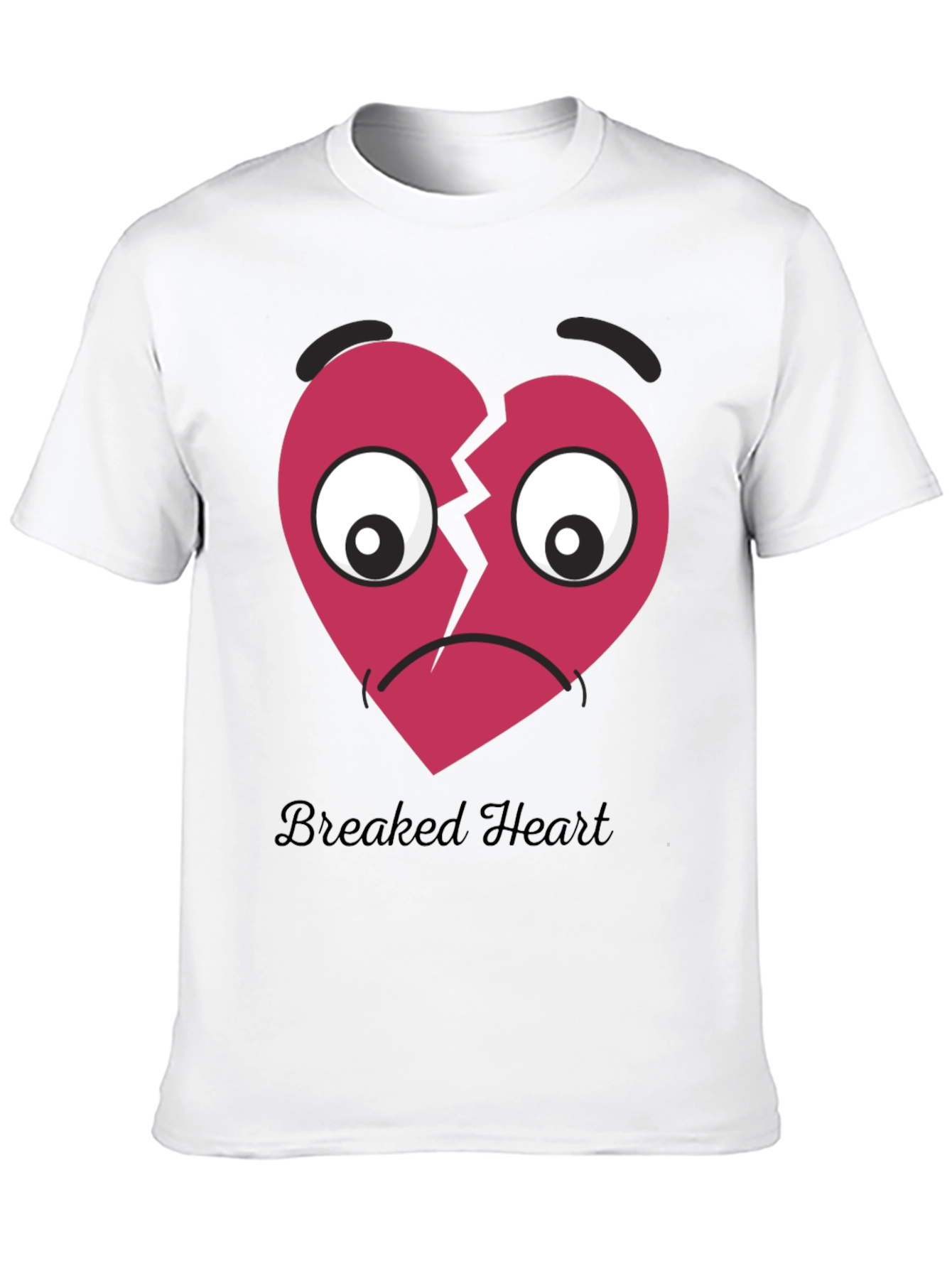 Broken Heart Graphic T-Shirt - Unisex Black Tee