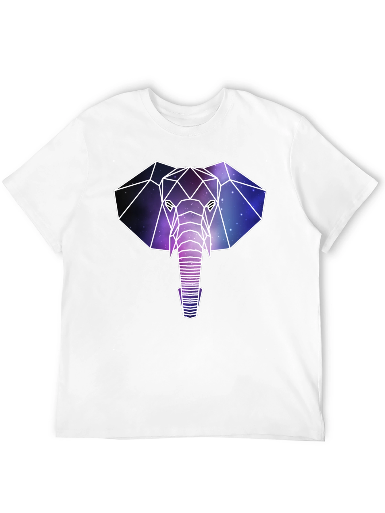 Geometric Galaxy Elephant T-Shirt