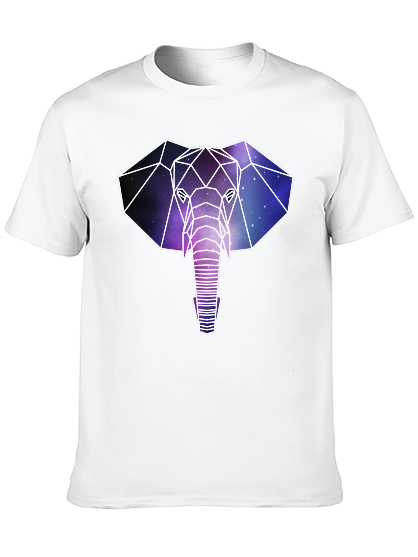 Geometric Galaxy Elephant T-Shirt