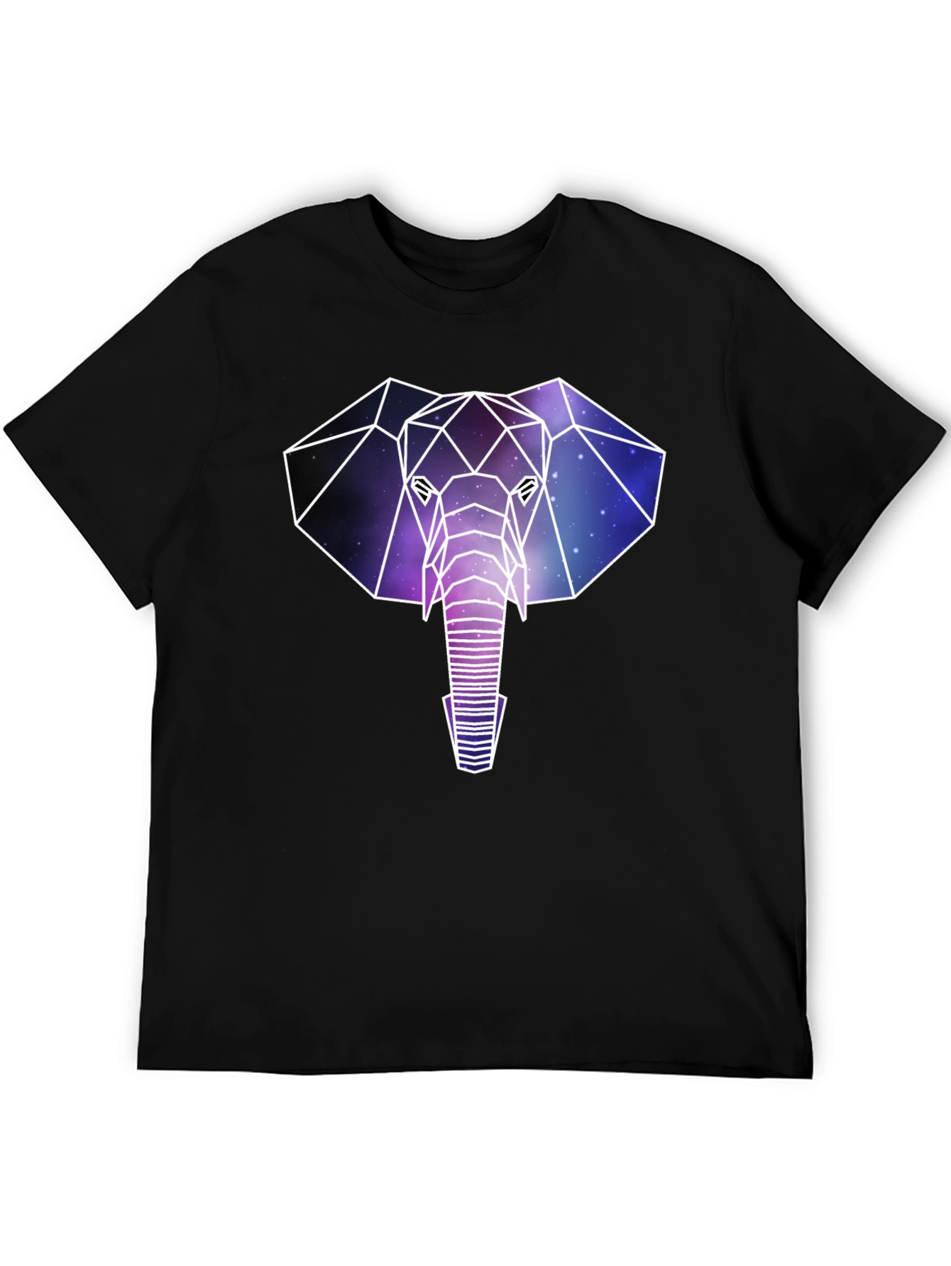 Geometric Galaxy Elephant T-Shirt