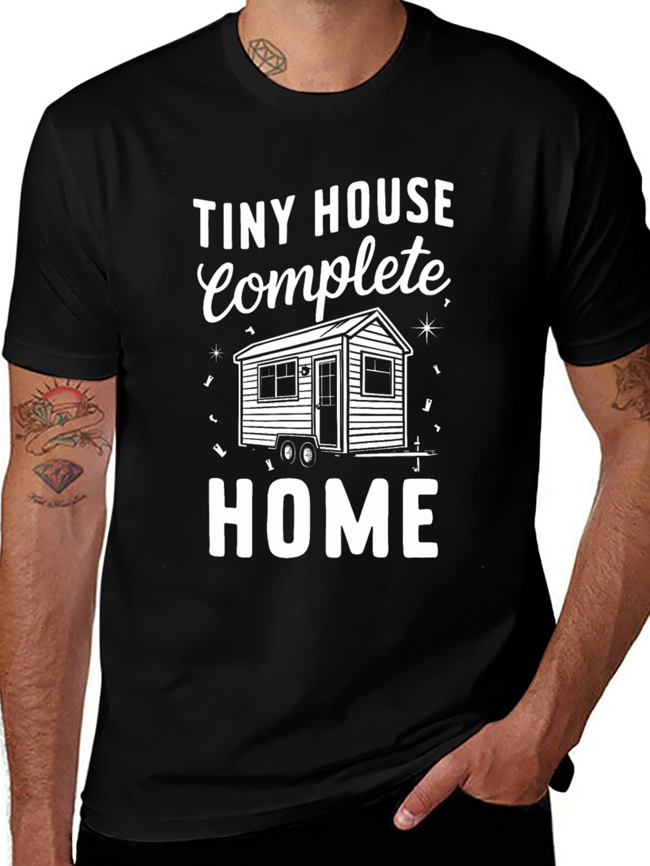 Tiny House Complete Home Black T-Shirt