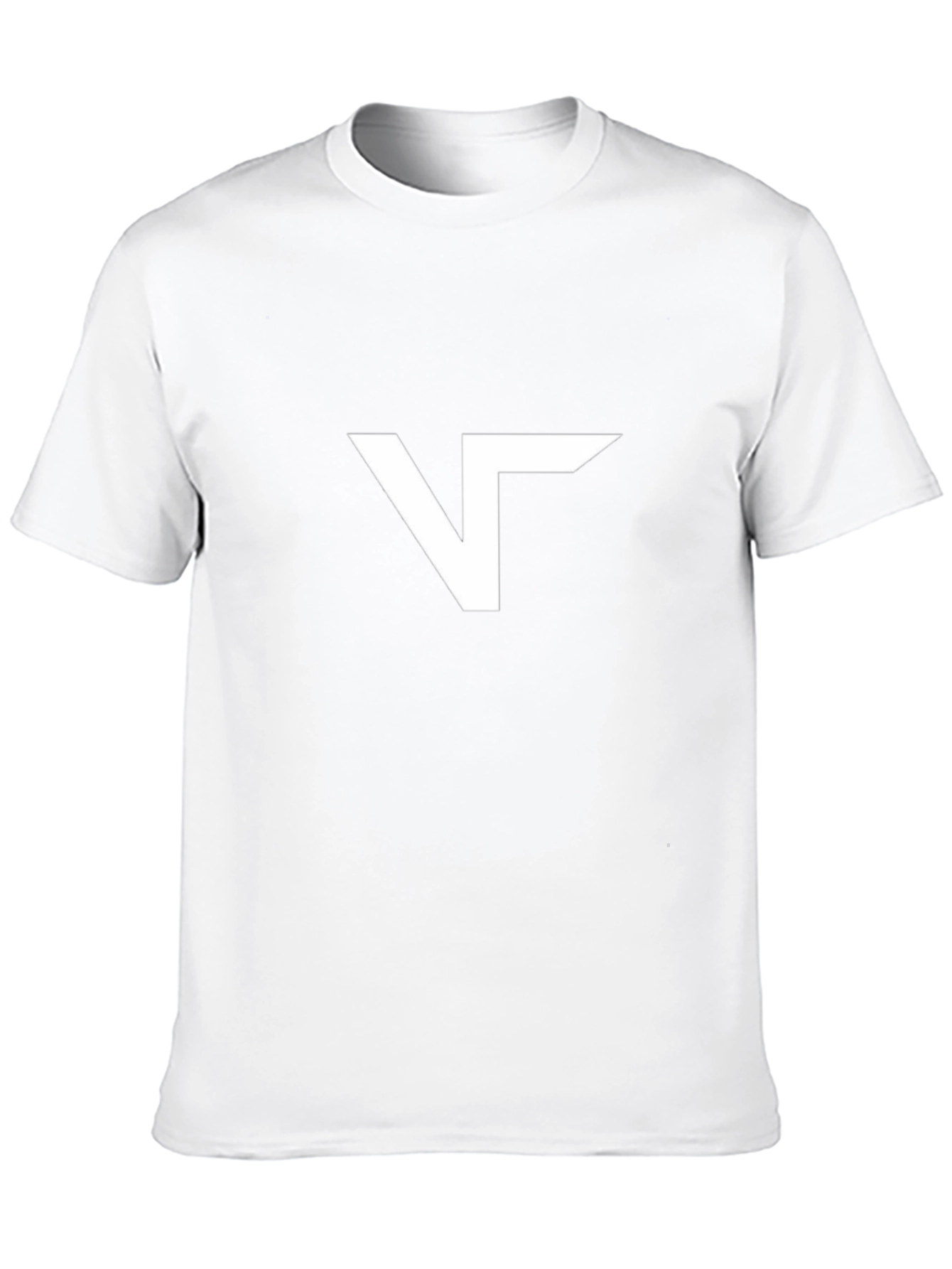 Modern Black T-Shirt with Abstract White Logo