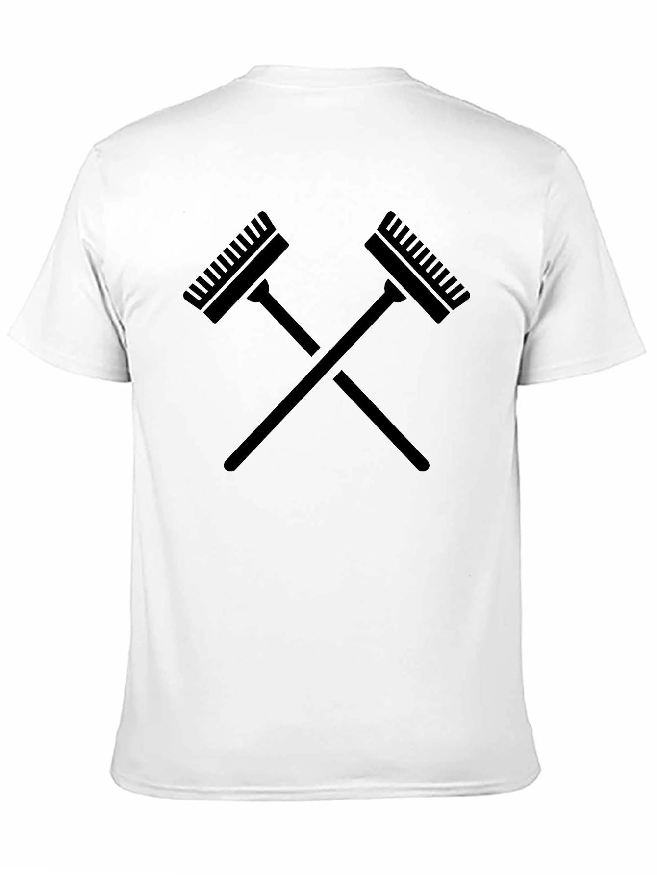 Crossed Rakes Graphic Tee - Stylish Mens Black T-Shirt