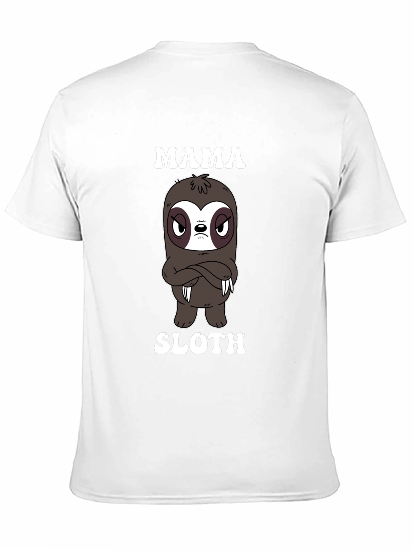 Mama Sloth Cartoon Graphic T-Shirt