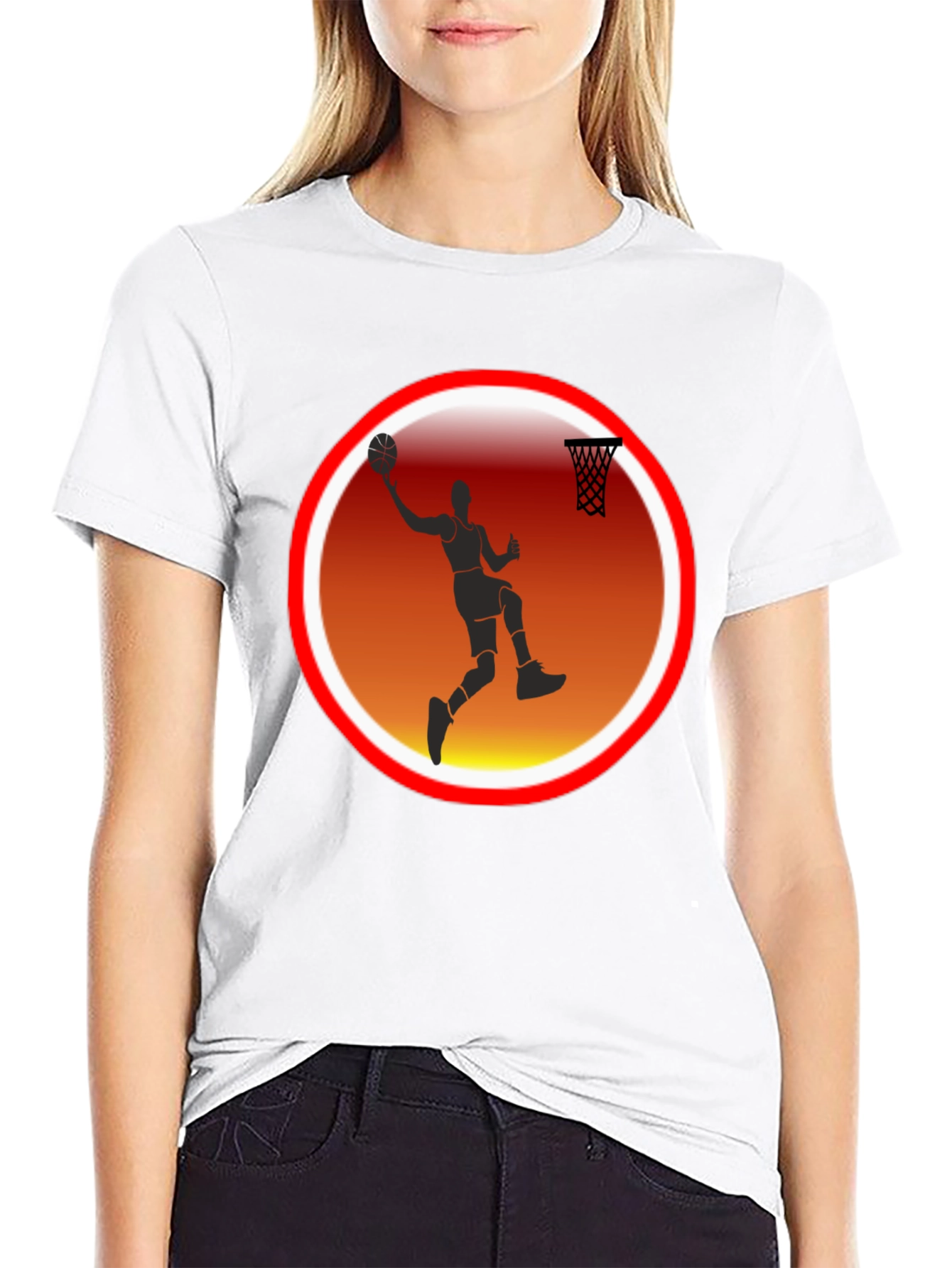 Slam Dunk Graphic Tee - Black Cotton T-Shirt