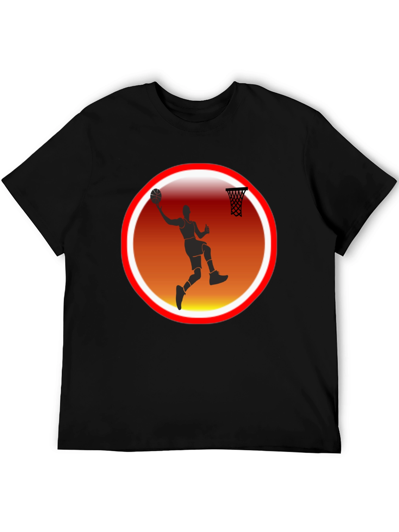 Slam Dunk Graphic Tee - Black Cotton T-Shirt