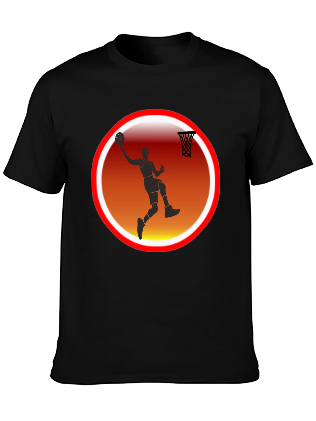 Slam Dunk Graphic Tee - Black Cotton T-Shirt
