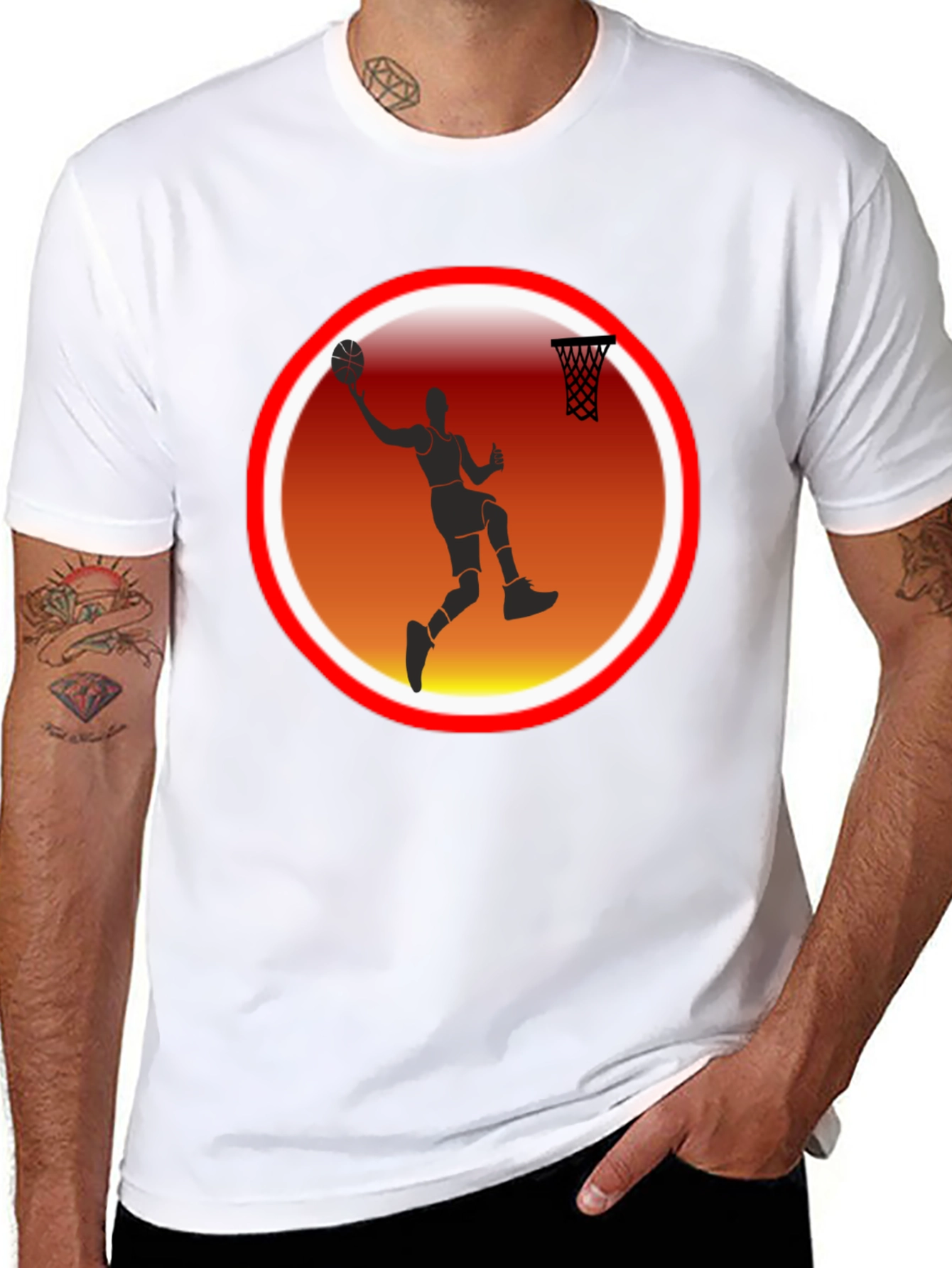 Slam Dunk Graphic Tee - Black Cotton T-Shirt