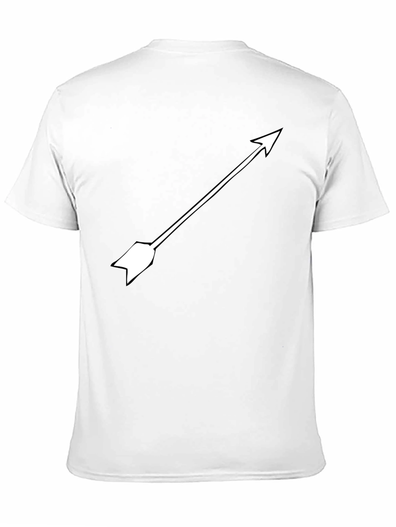 Arrow Graphic Tee - Classic Black Cotton T-Shirt