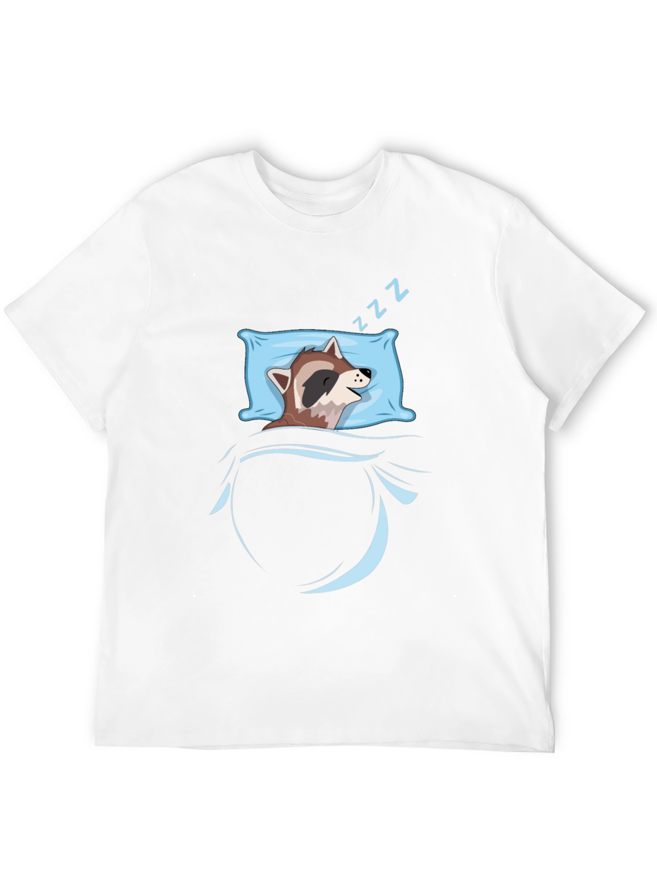 Sleeping Raccoon Graphic Tee - Black