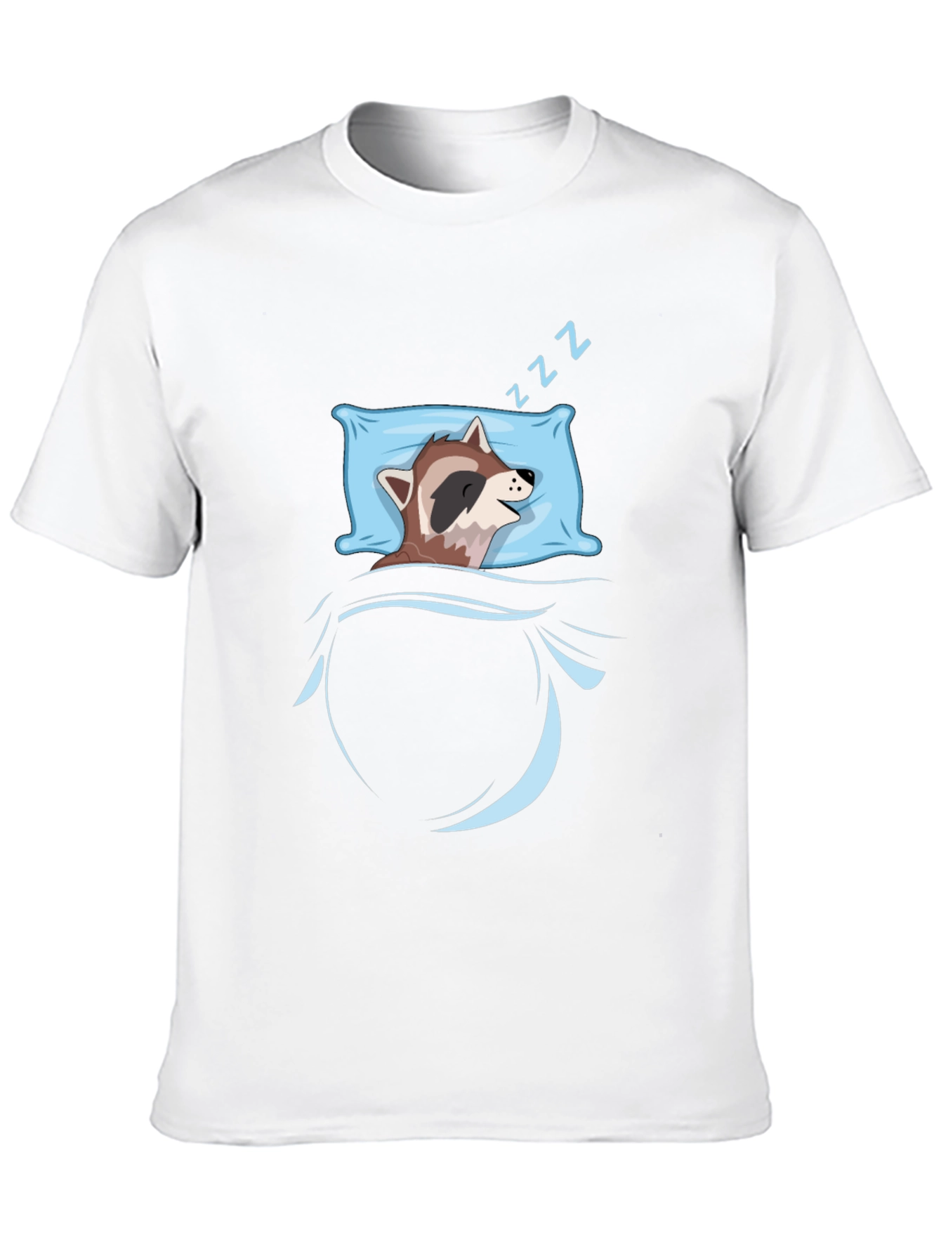 Sleeping Raccoon Graphic Tee - Black