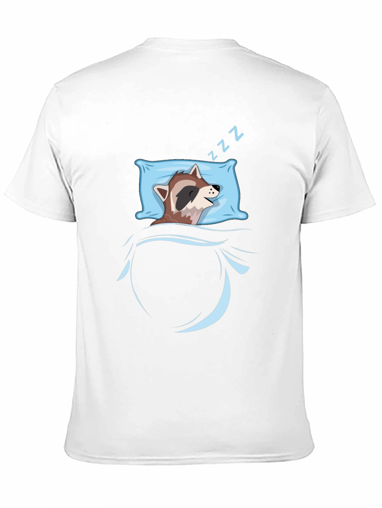 Sleeping Raccoon Graphic Tee - Black