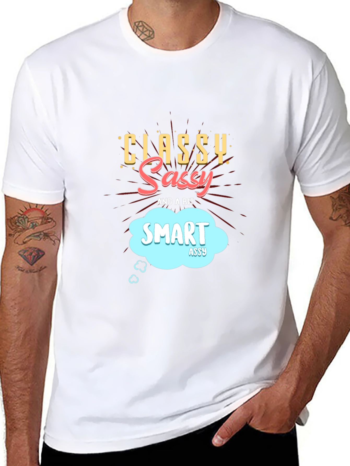 Classy Sassy Smart Assy Black Graphic Tee