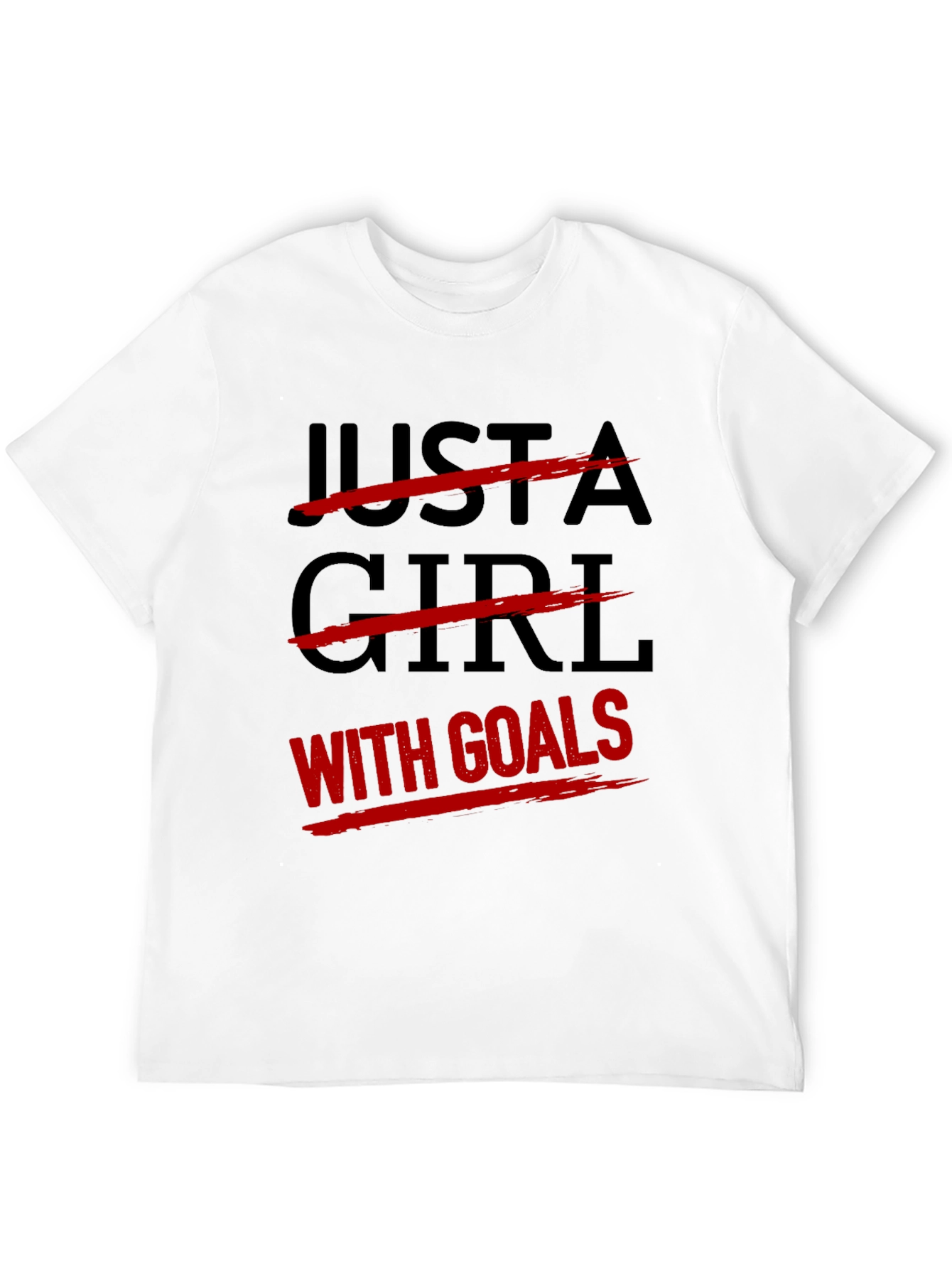 Goal-Getter Graphic Tee: Black Cotton T-Shirt