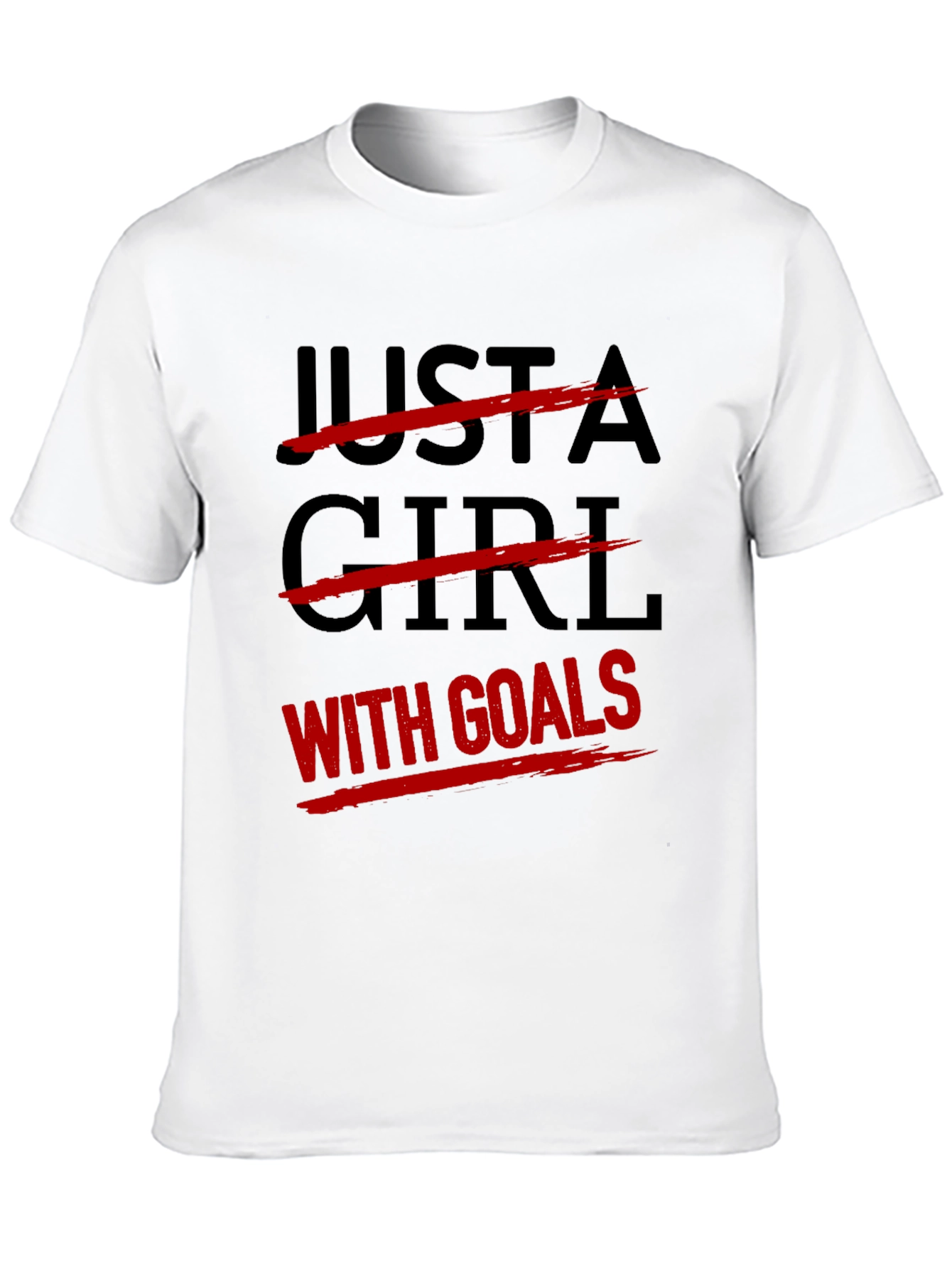 Goal-Getter Graphic Tee: Black Cotton T-Shirt