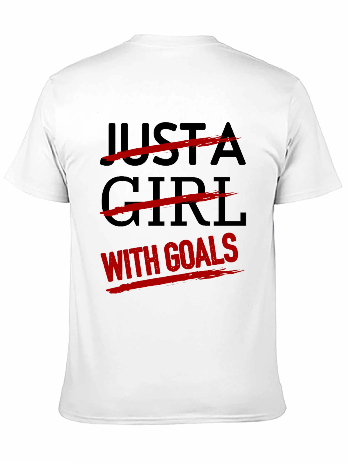 Goal-Getter Graphic Tee: Black Cotton T-Shirt