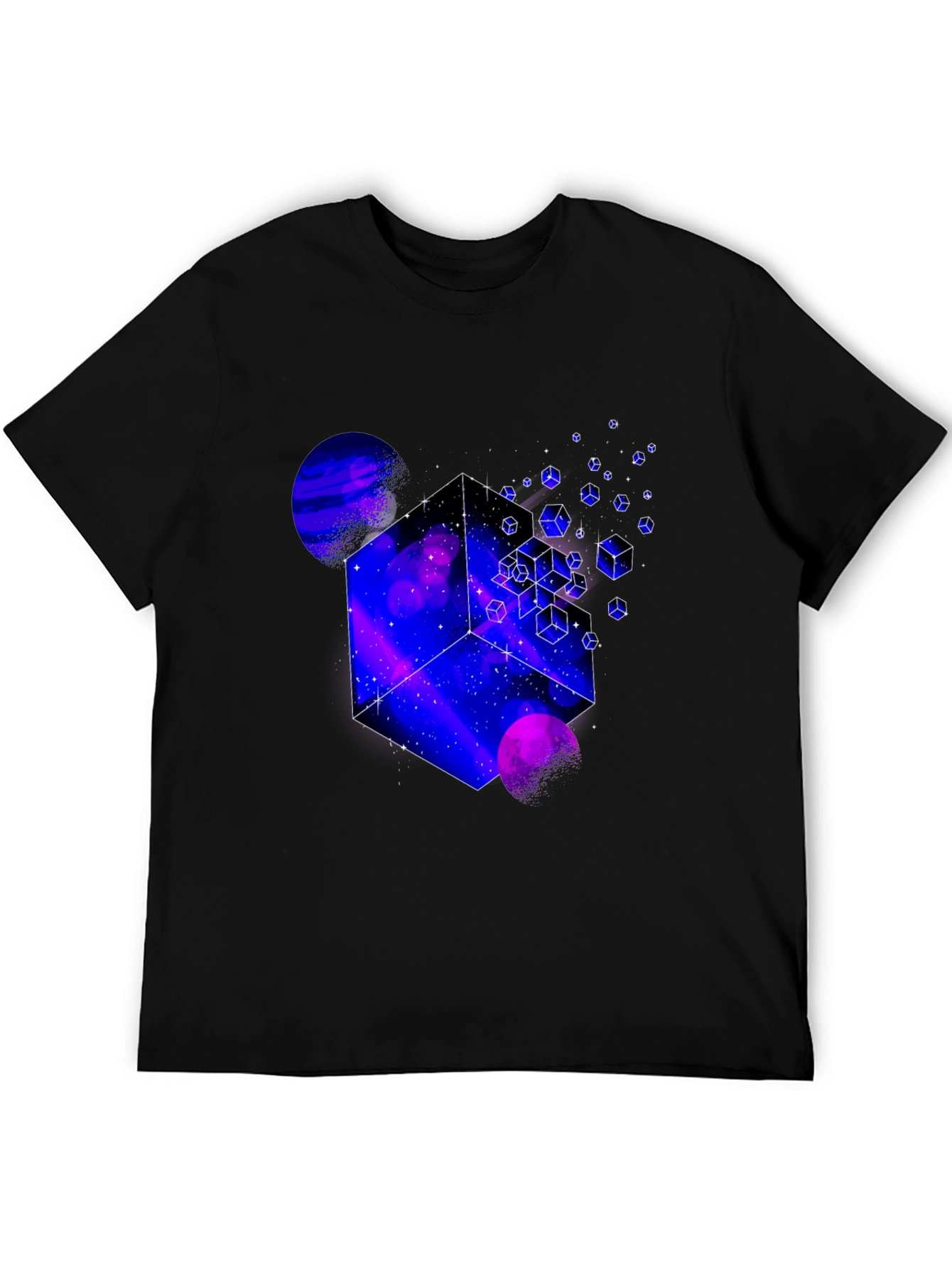 Cosmic Cube Graphic Tee - Mens Black T-Shirt
