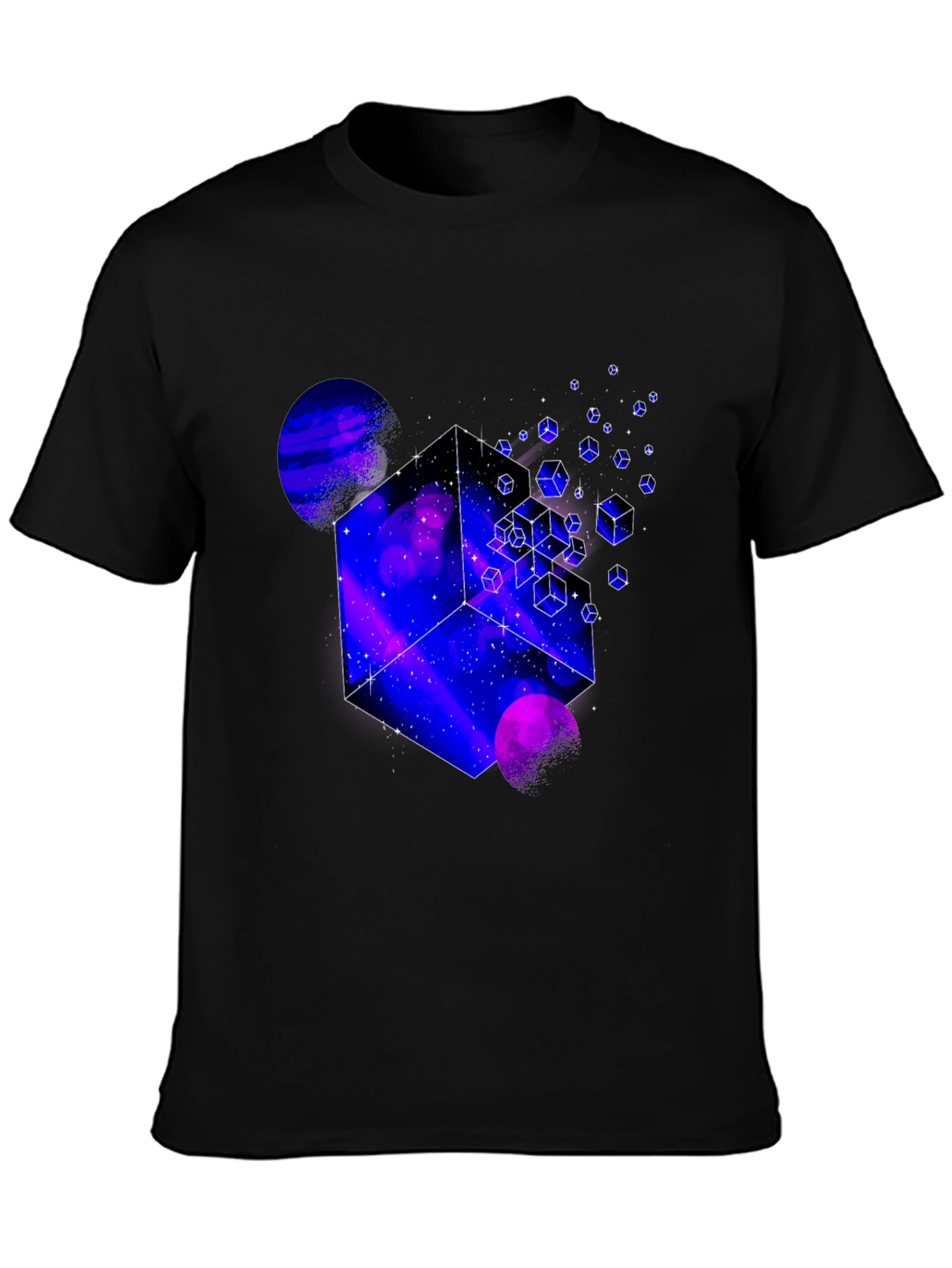 Cosmic Cube Graphic Tee - Mens Black T-Shirt