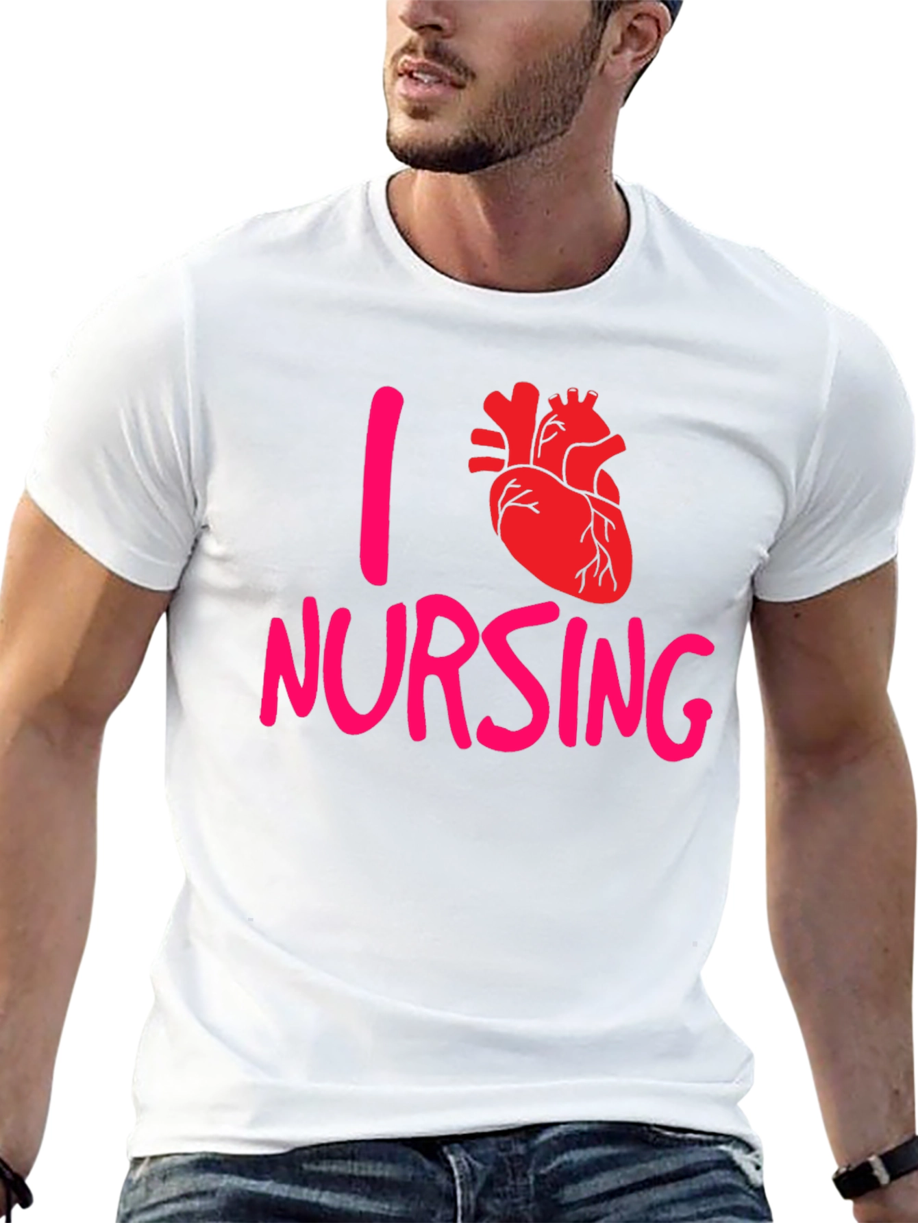 I Heart Nursing Tee - Black T-Shirt