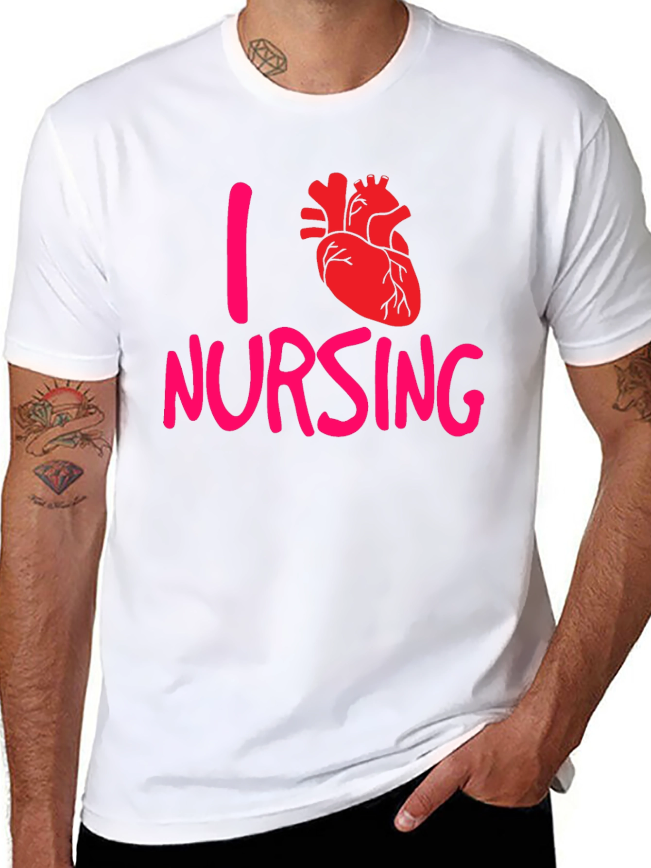 I Heart Nursing Tee - Black T-Shirt