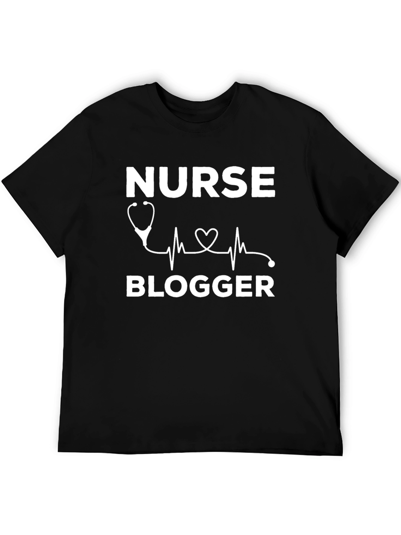 Nurse Blogger T-Shirt - Black Cotton Blend