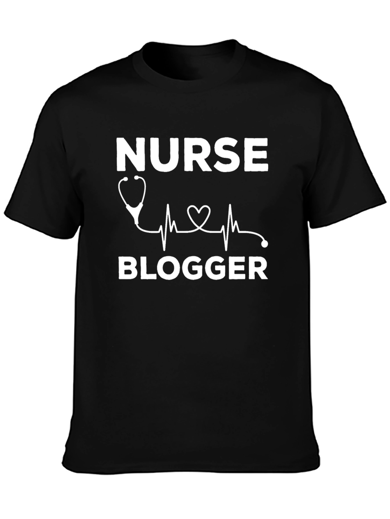 Nurse Blogger T-Shirt - Black Cotton Blend