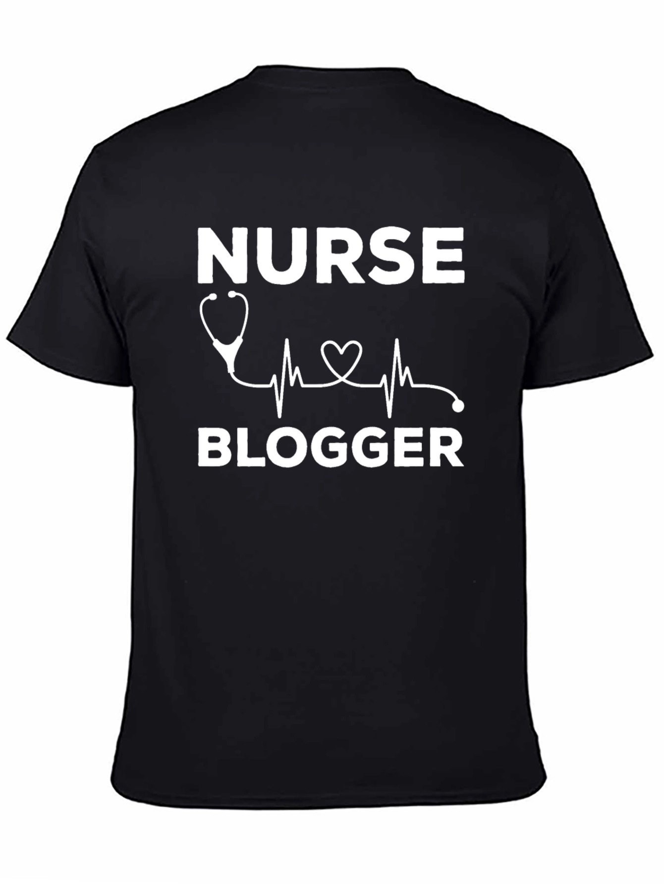Nurse Blogger T-Shirt - Black Cotton Blend