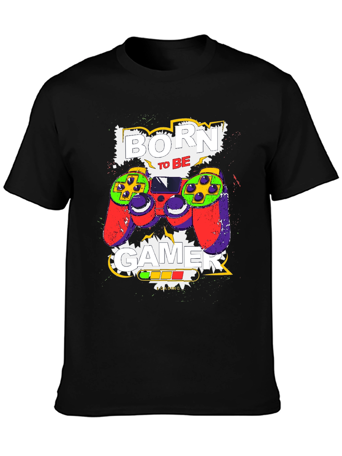 Born to Be Gamer Black T-Shirt