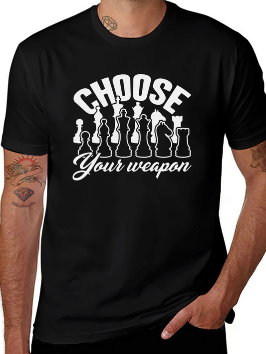 Choose Your Weapon Chess T-Shirt