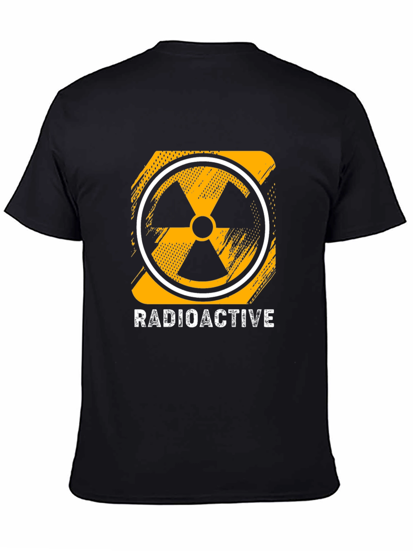 Radioactive Symbol Graphic Print Black T-Shirt
